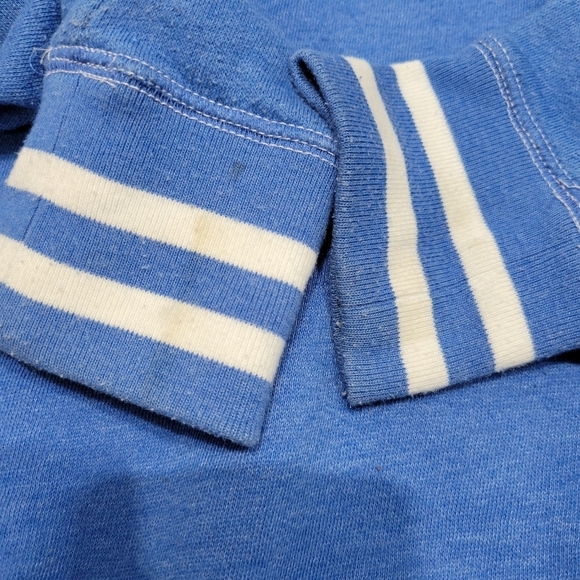 PINK Victoria's Secret 1/4 zip hooded sweatshirt Women's Size Small blue - Picture 7 of 9